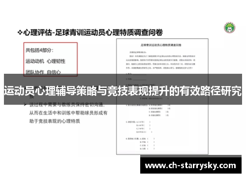 运动员心理辅导策略与竞技表现提升的有效路径研究